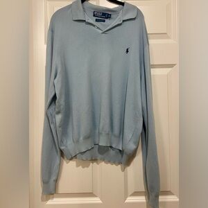 Polo by Ralph Lauren Light Blue V-Neck Sweater